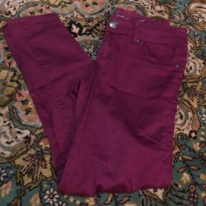 Cranberry Skinny Jeans